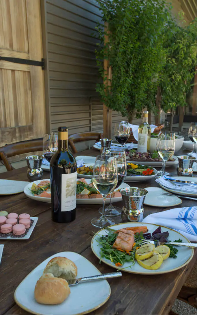 somerston estate food table setting