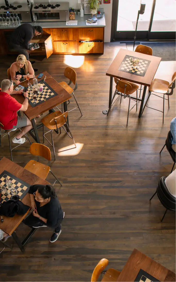 top view chess tables