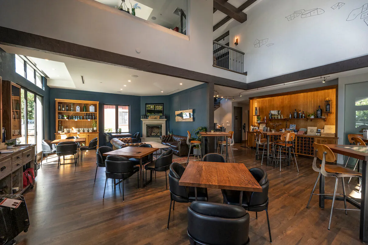 tasting room inside view