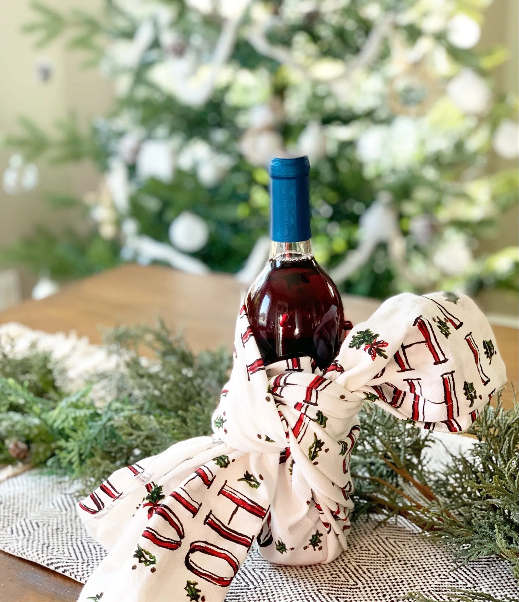 wine bottle gift wrapping 2